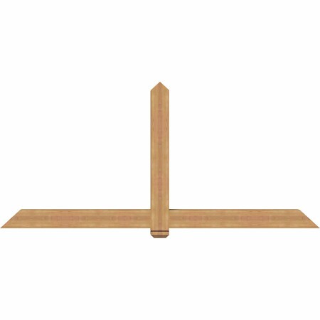 Ekena Millwork Eugene Smooth Timber Gable Bracket, Western Red Cedar, 96"W x 44"H x 5 1/2"D x 5 1/2"F, 11/12 Pitch GBW096X44X0606EUG00SWR